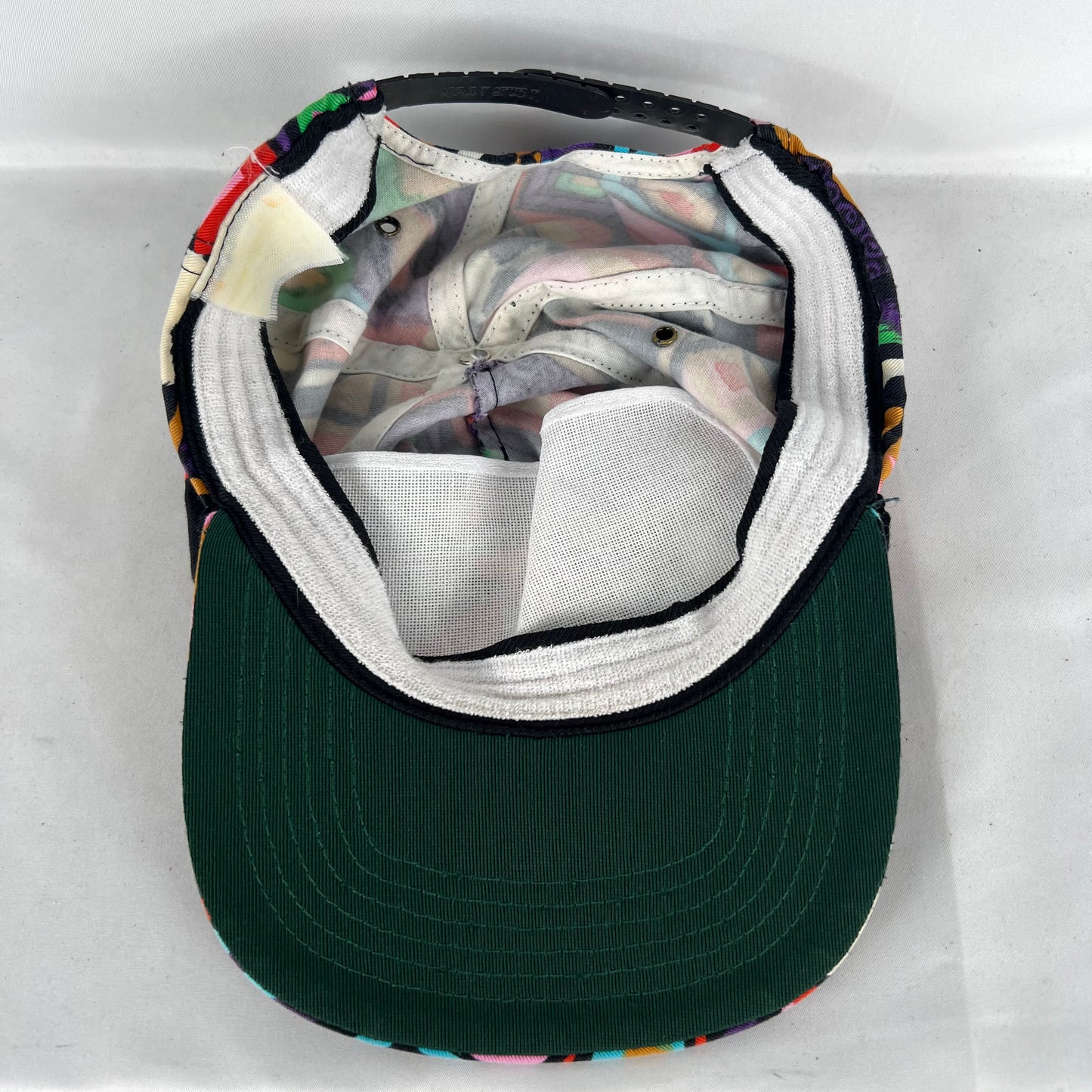 90s Psychedelic Print Rope Trucker Hat