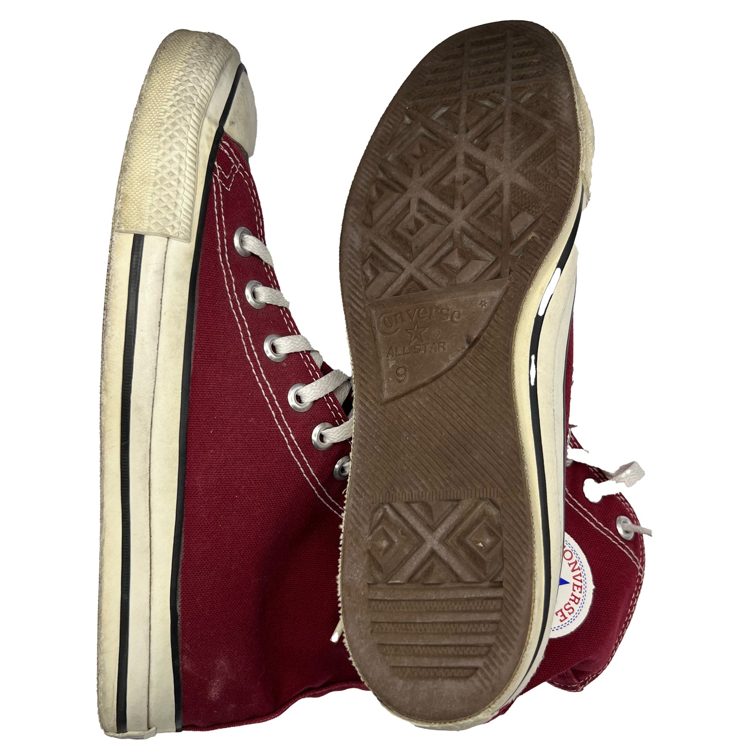 80s M in USA Burgundy Converse- M 9.5