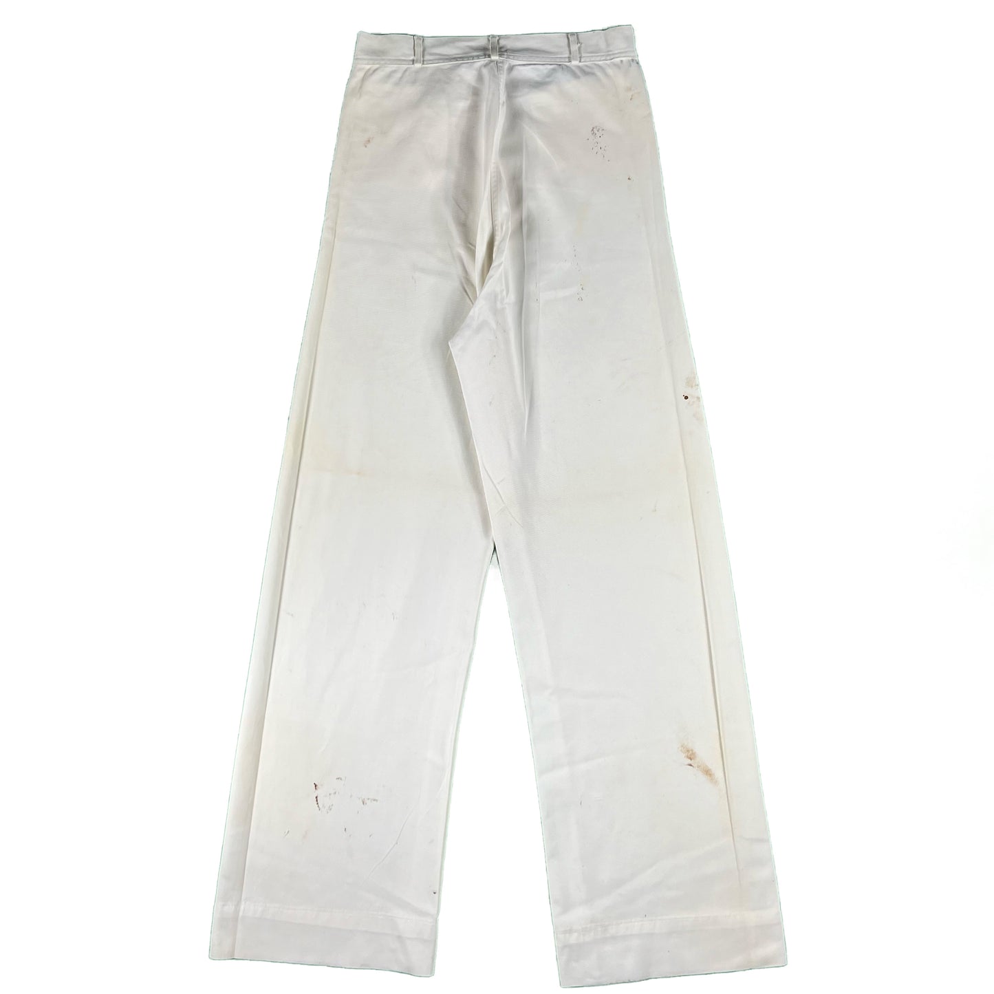 40s White USN Bell Bottom Sailor Pants- 28x32