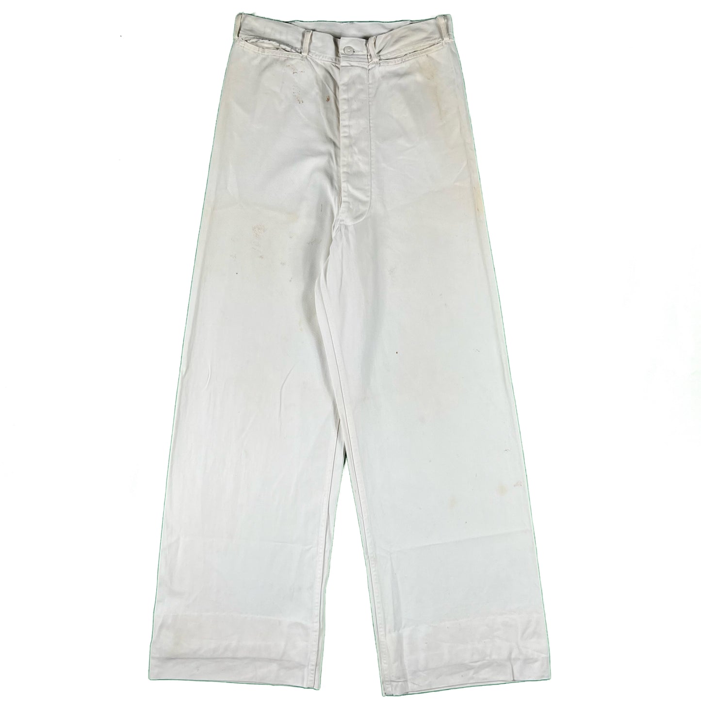 40s White USN Bell Bottom Sailor Pants- 27x28