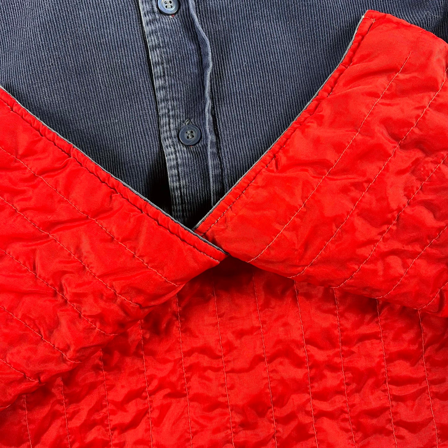 80s Sears Quilt Lined Cord Shacket- M