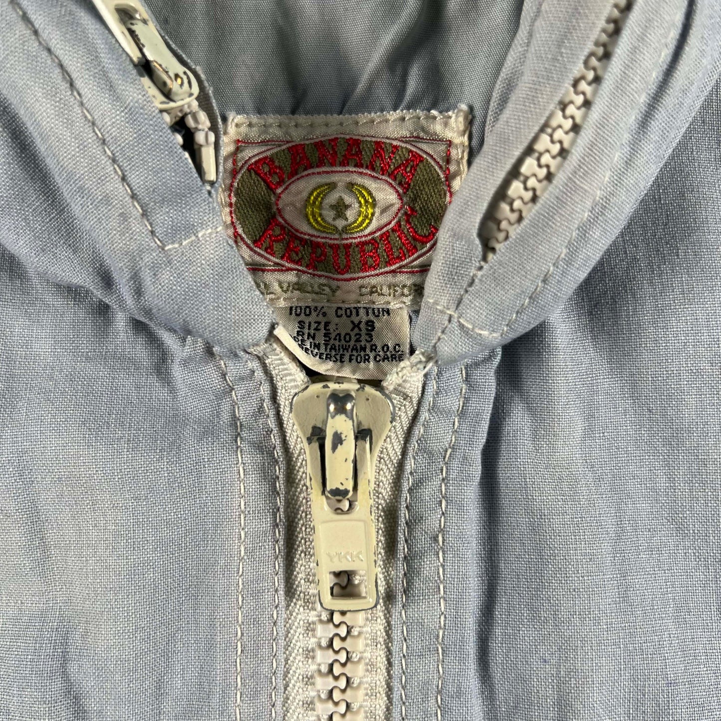 80s Sun Faded Blue Banana Republic Utility Vest- XS