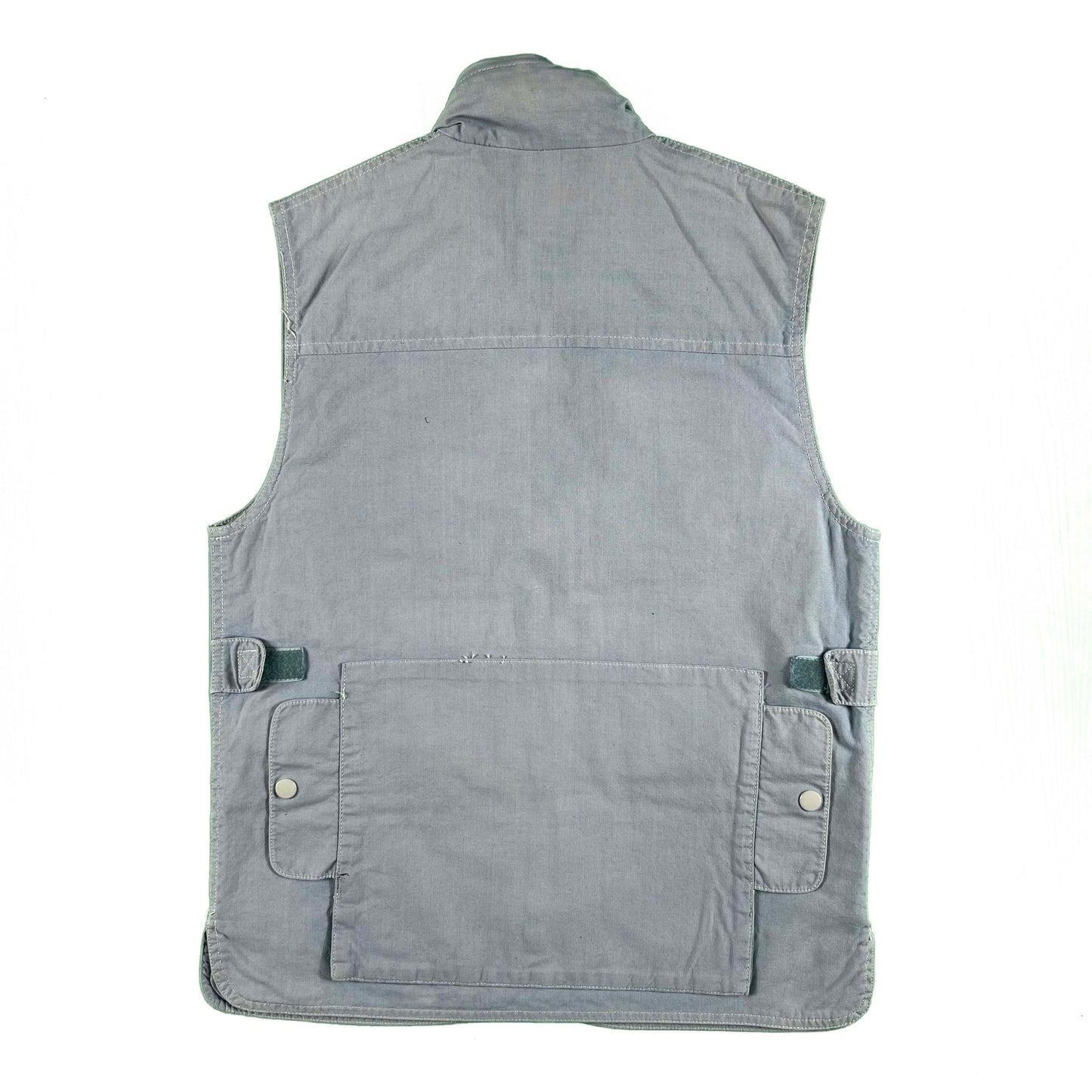 80s Sun Faded Blue Banana Republic Utility Vest- XS