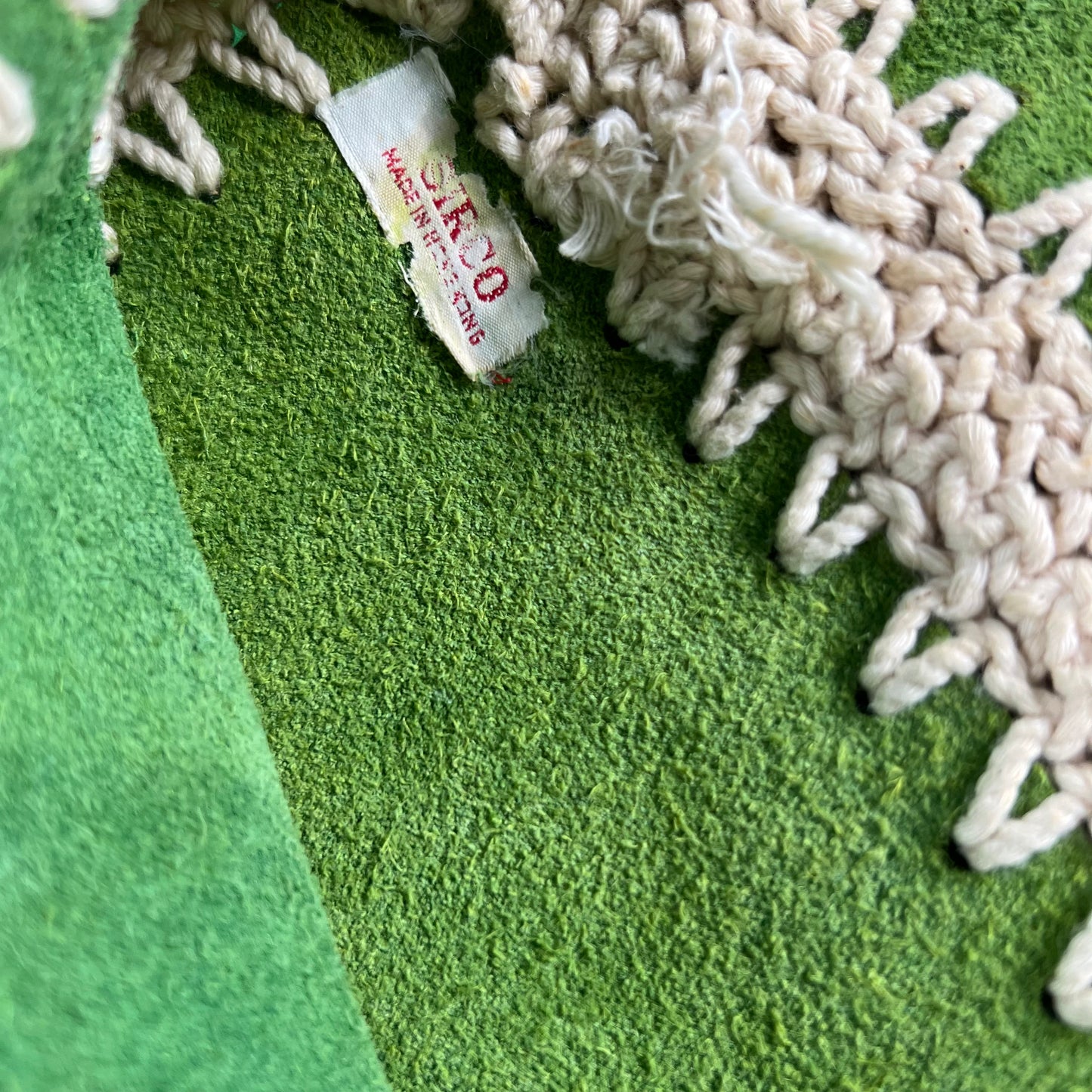 80s Matcha Green Suede Leather Side Bag