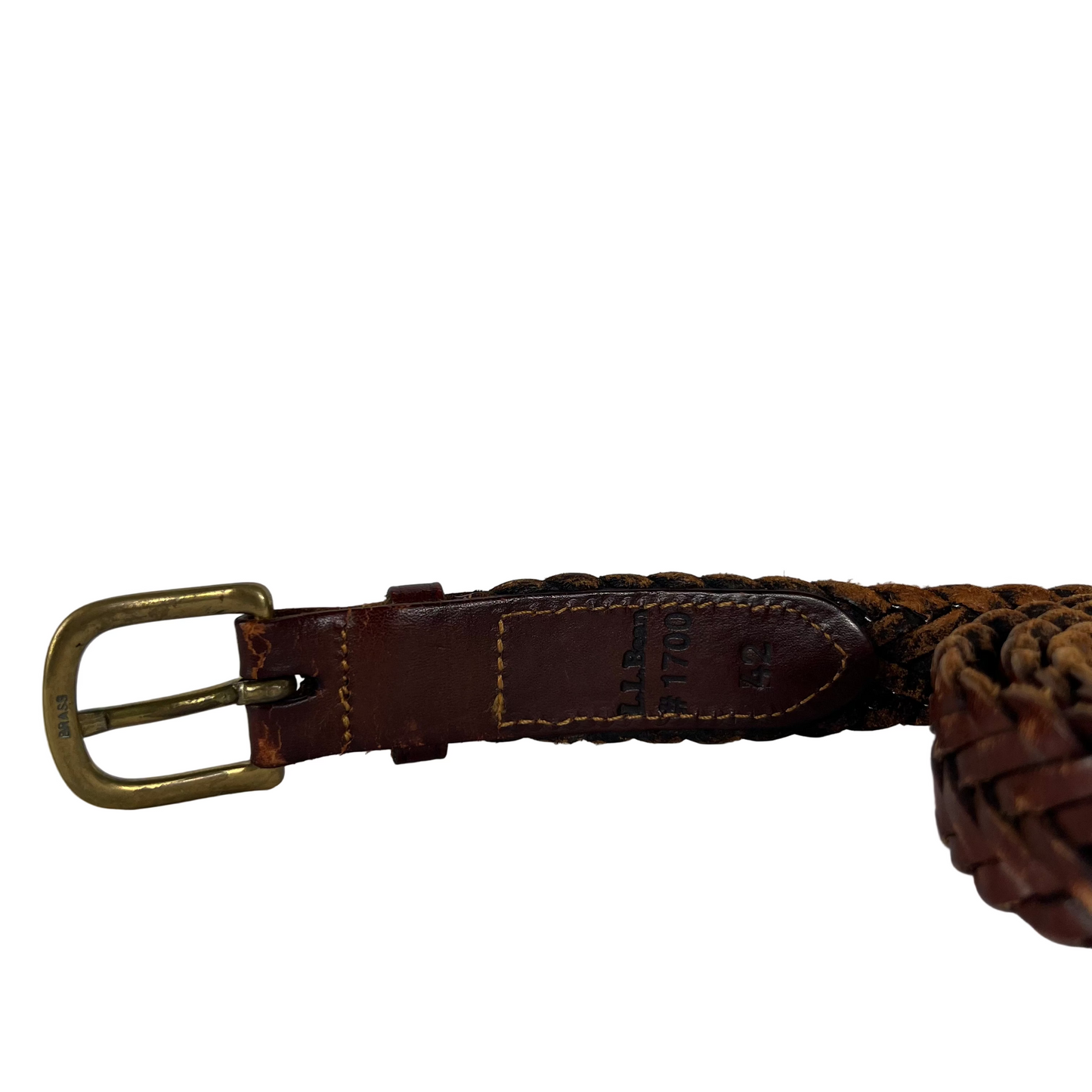 00s L.L. Bean Braided Leather Belt- 40"-42"