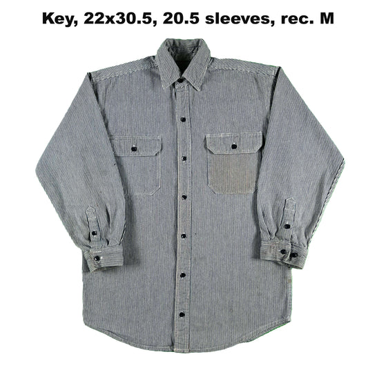 Vintage Hickory Stripe Button Up Work Shirts- SELECT SHIRT