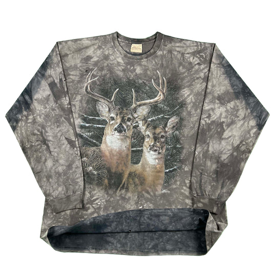 00s Super Sun Faded Deer Long Sleeve Tee- 3XL