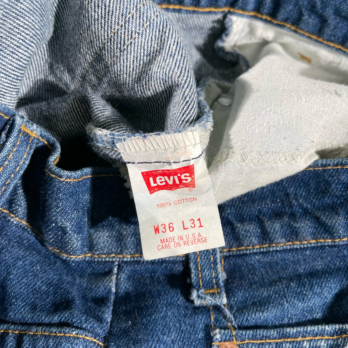 80s Dark Wash Orange Tab Levi's 517s- 36x32