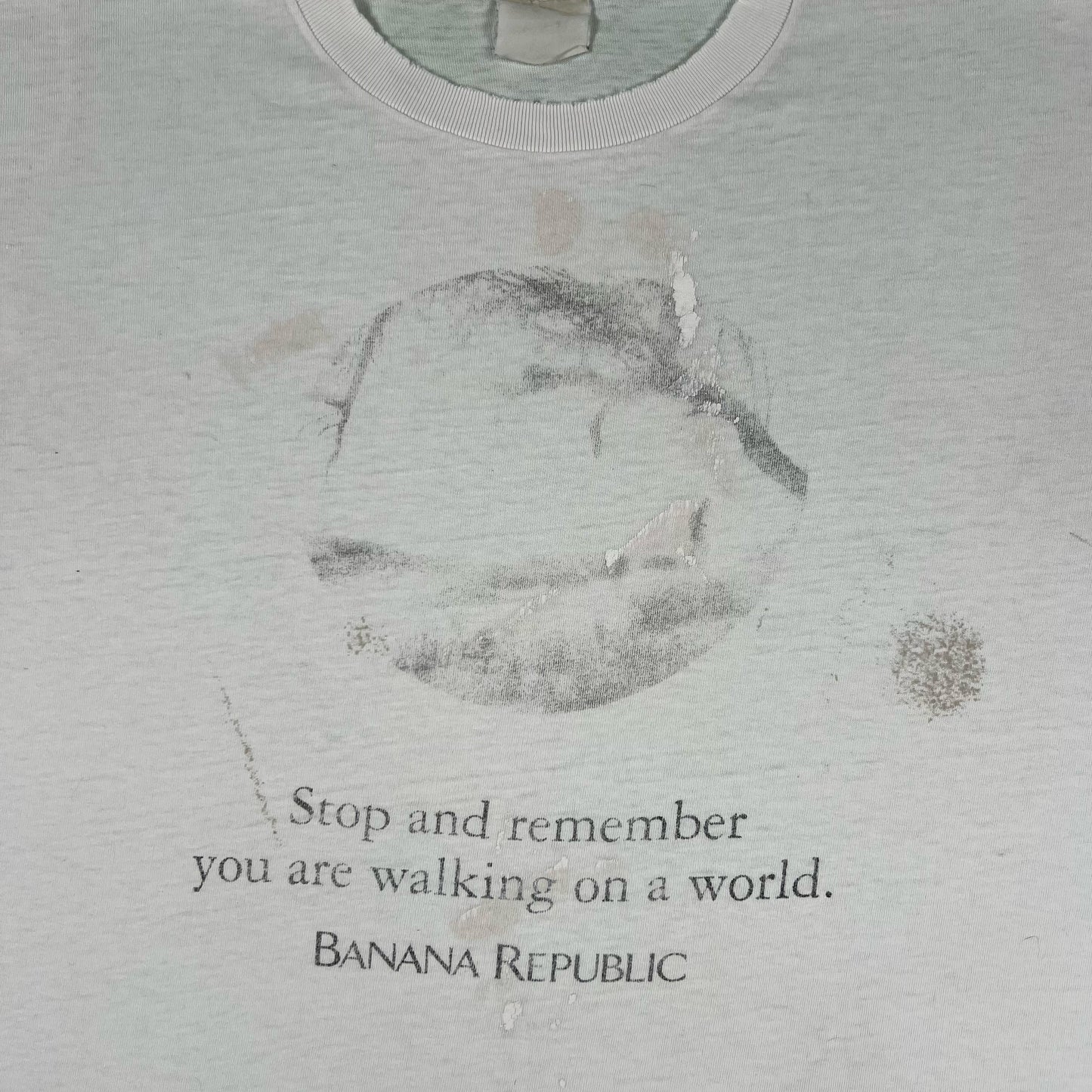 90s BR 'Stop and Remember you are Walking on a World' Tee- XL
