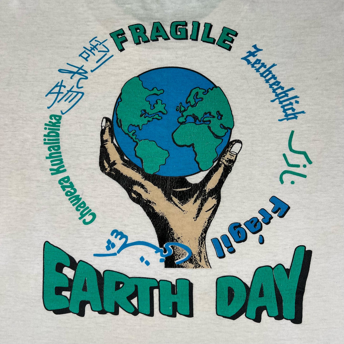 90s Big Globe Earth Day Tee- XL
