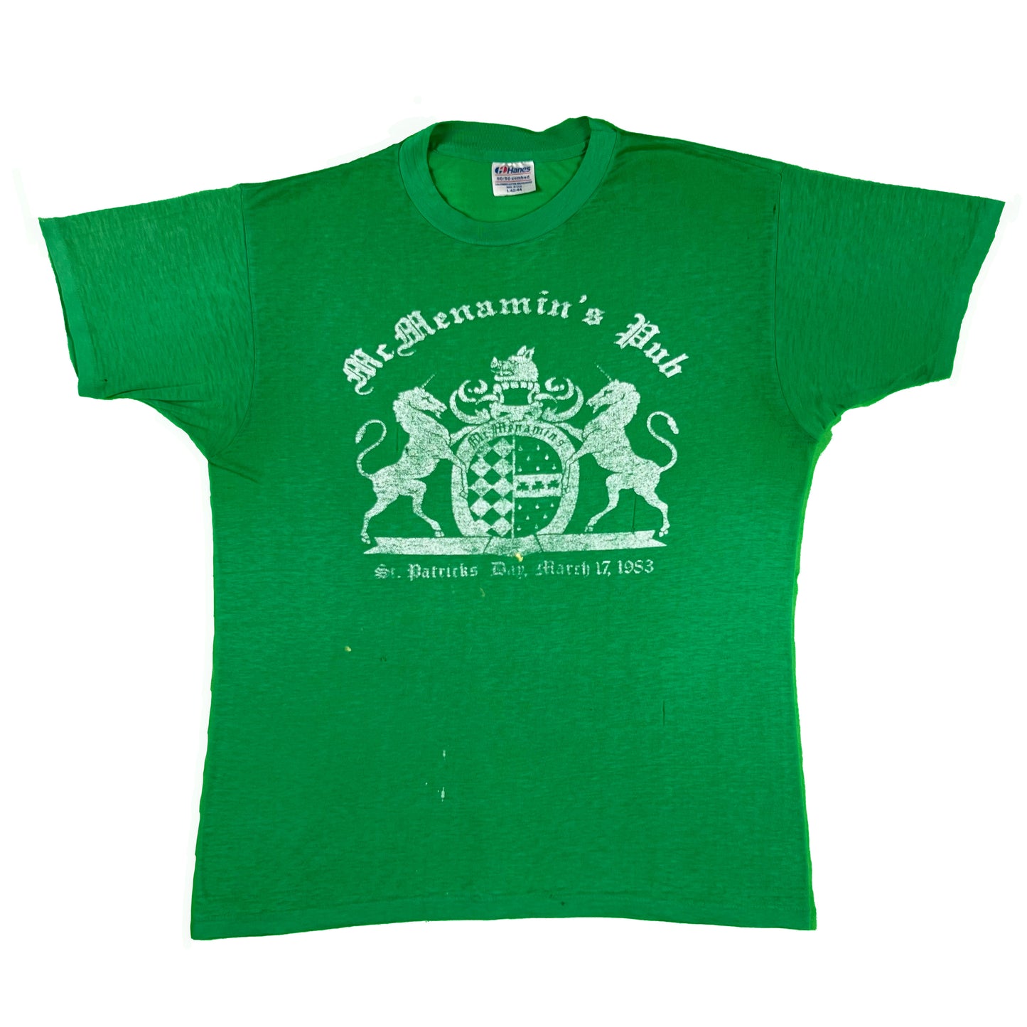 80s Paper Thin McMenamin's St. Paddy's Tee- L