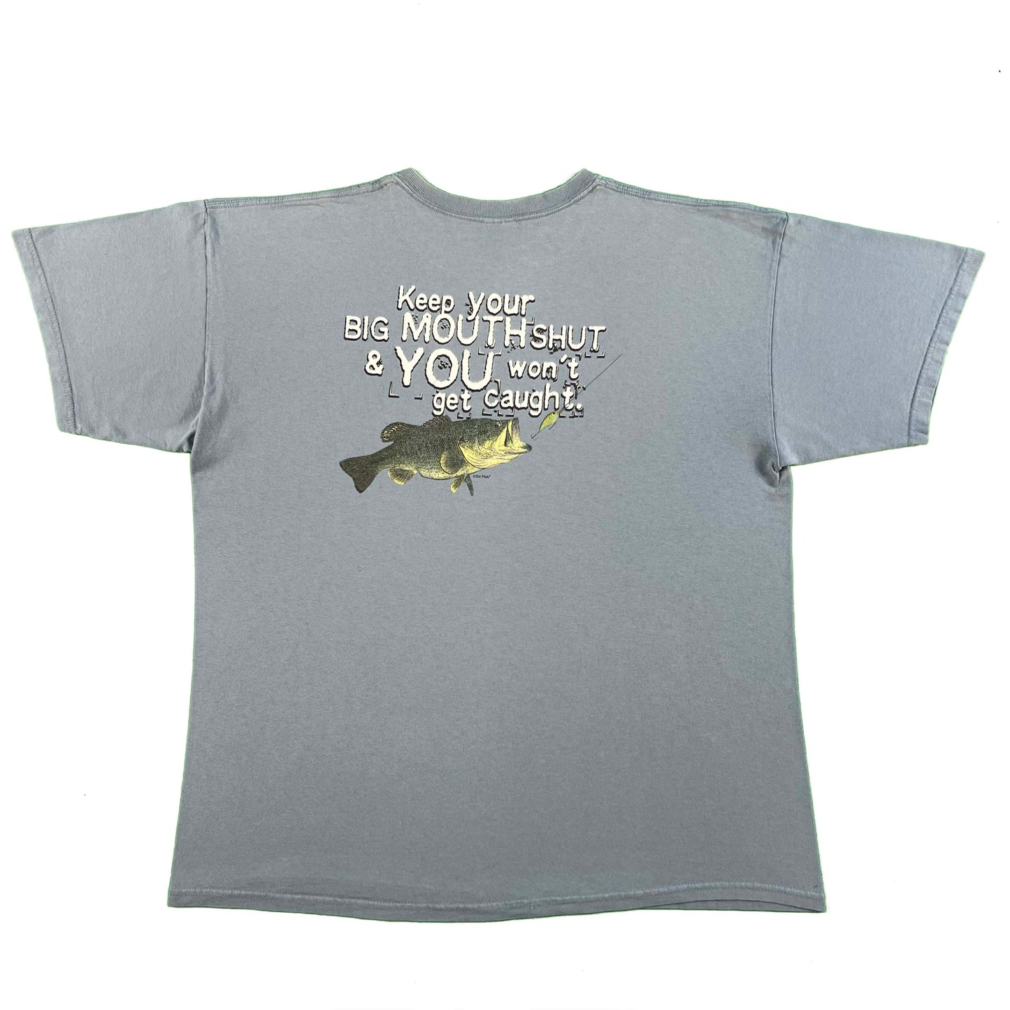 Largemouth Bass 'Keep your Big Mouth Shut...' Tee- XL