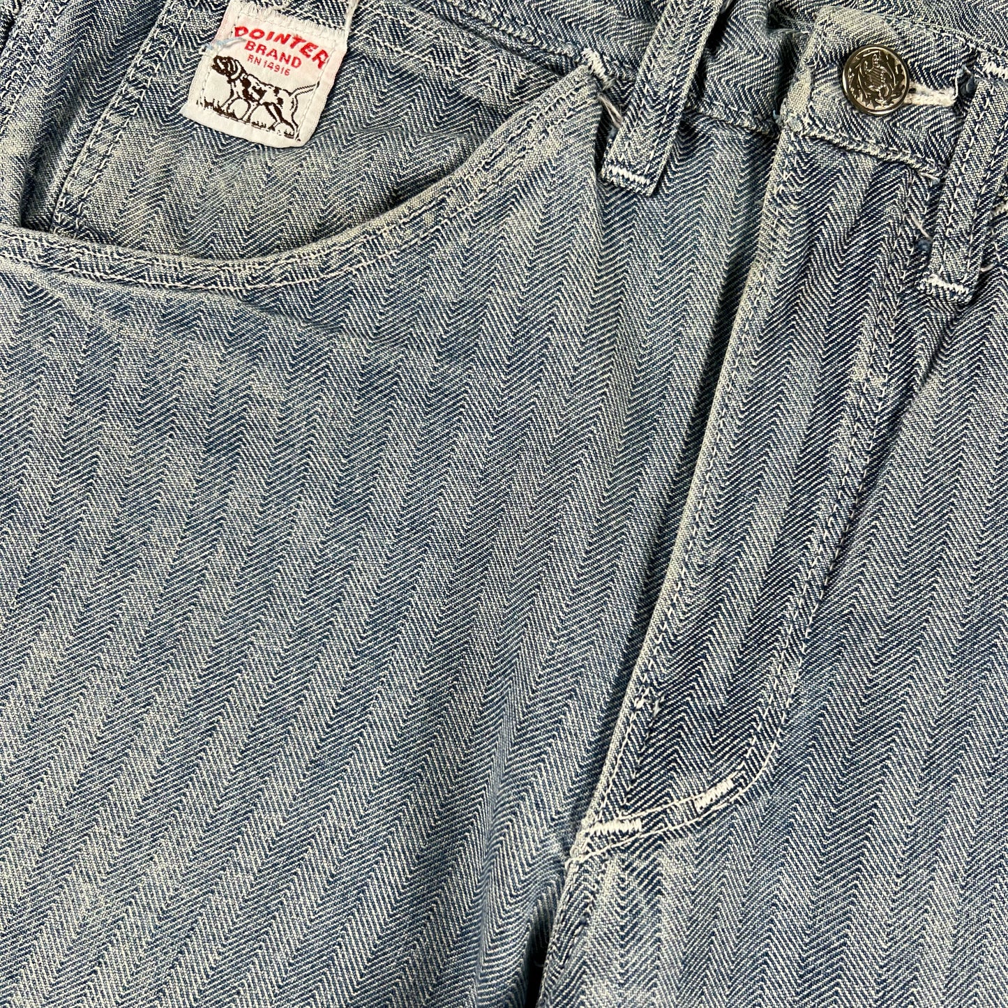 80s Pointer Hickory Stripe Carpenter Shorts- 30x9.5