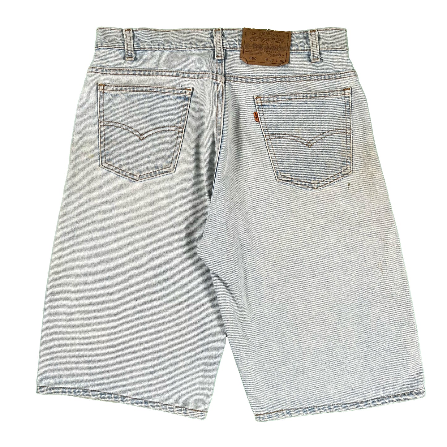 90s Levi's 560 Light Wash Denim Jorts- 32x12