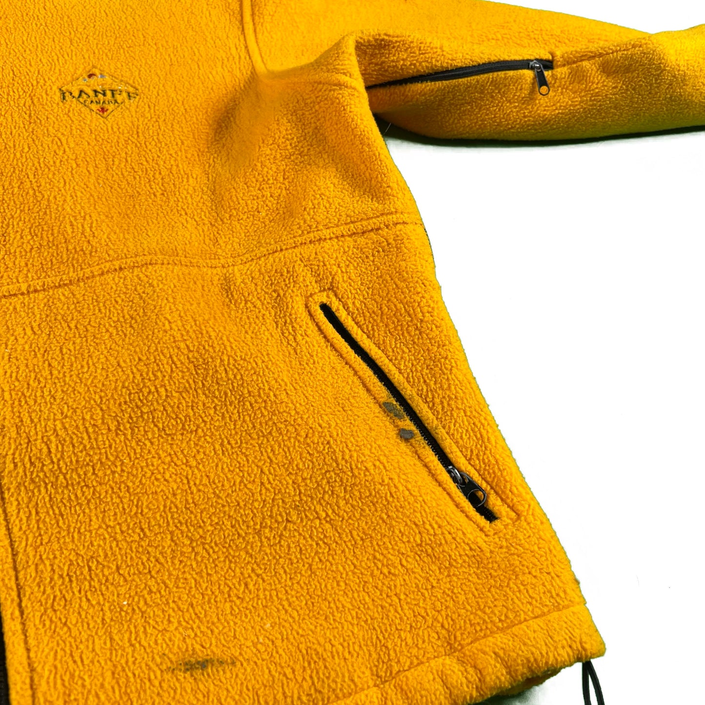 90s Golden Yellow Banff Boxy Fleece Jacket- M
