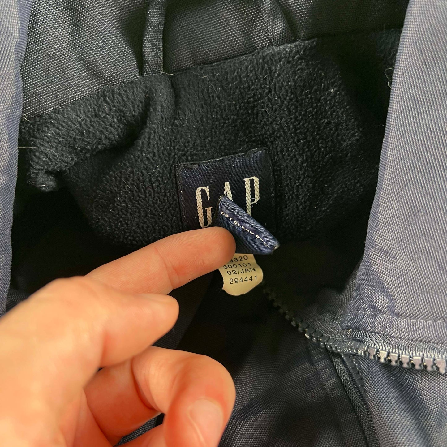 2002 Gap Fleece Lined Nylon Jacket- S