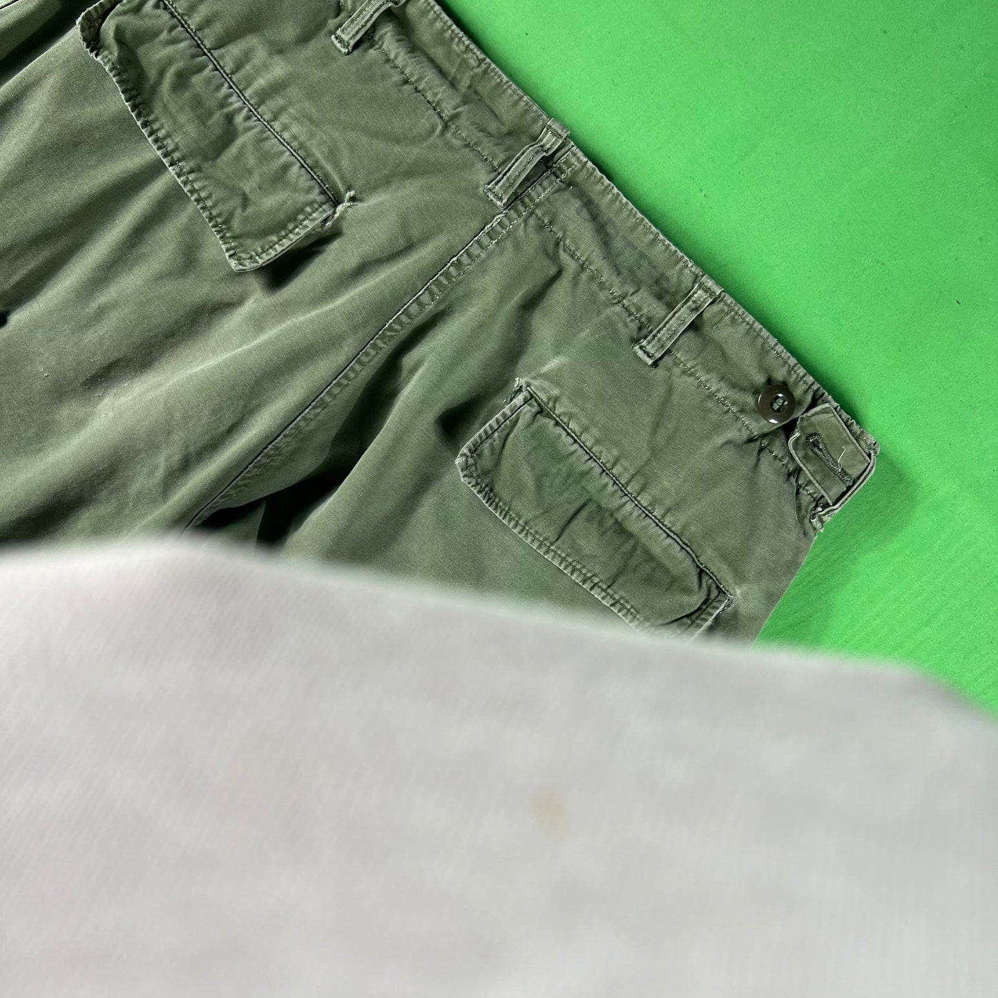 60s US Army OG-107 Poplin Cargo Pants- M Short