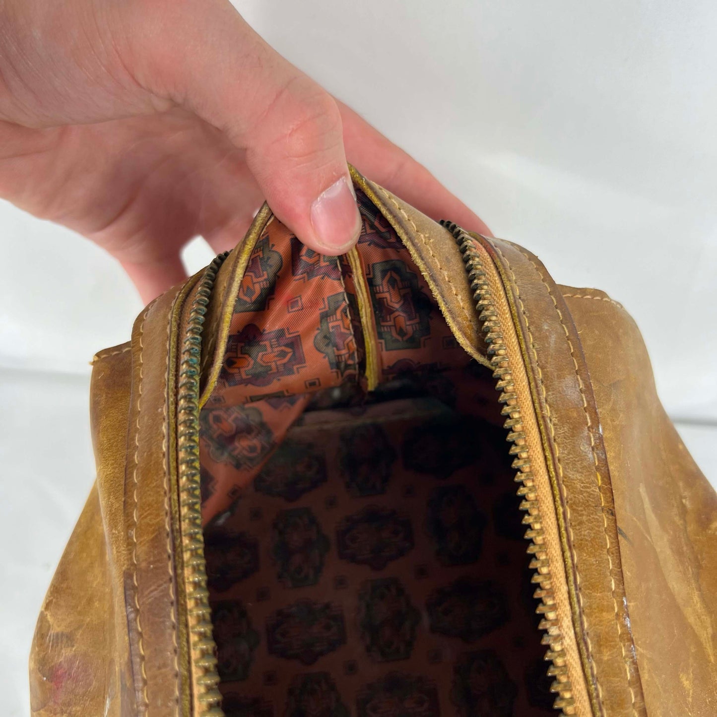 40s Leather Toiletries Bag