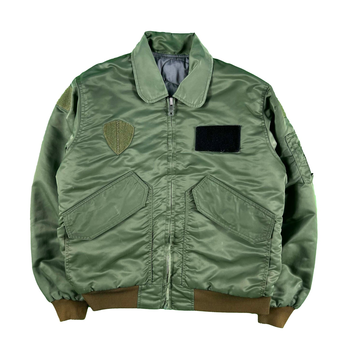 80s Army CWU45 Style Bomber Jacket- L