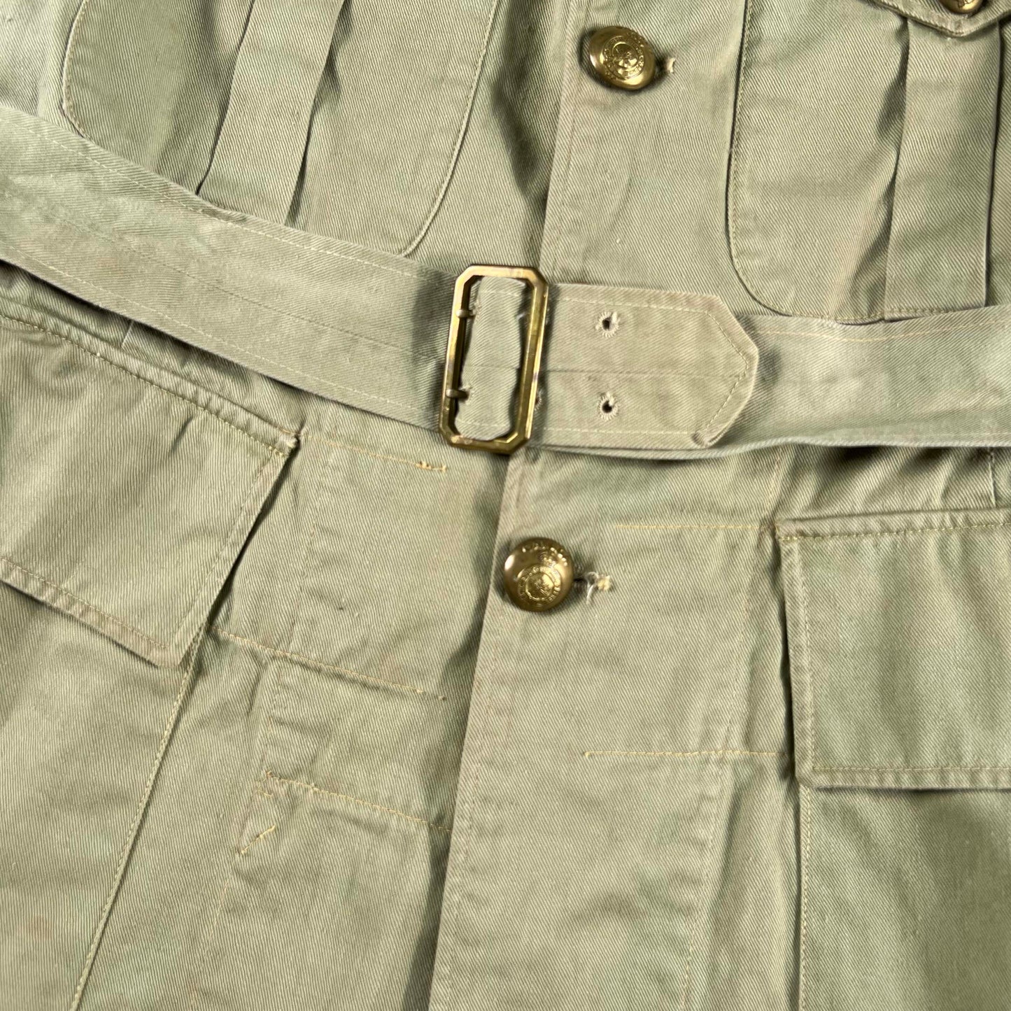 40s/50s Canadian Army Belted Safari Bush Jacket- S