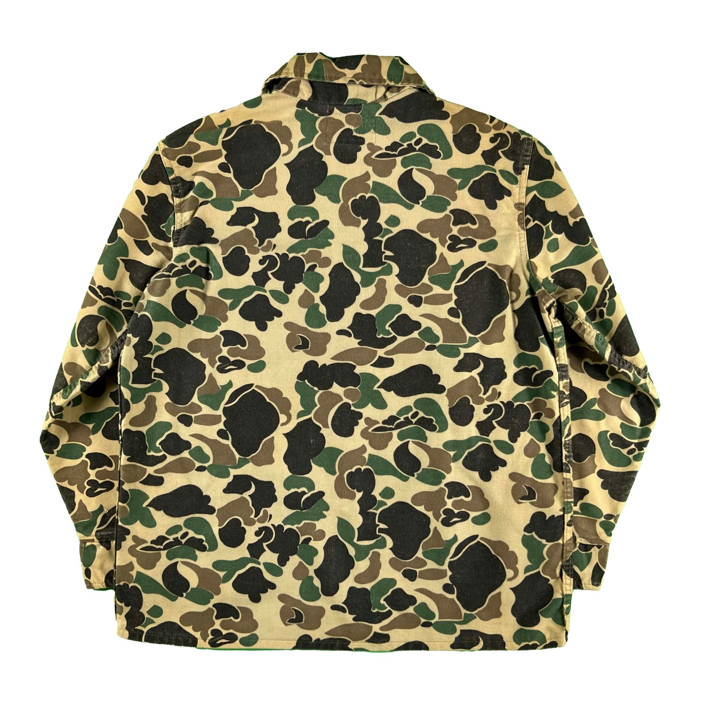 70s Cabela's Duck Camo z/u Jacket- L