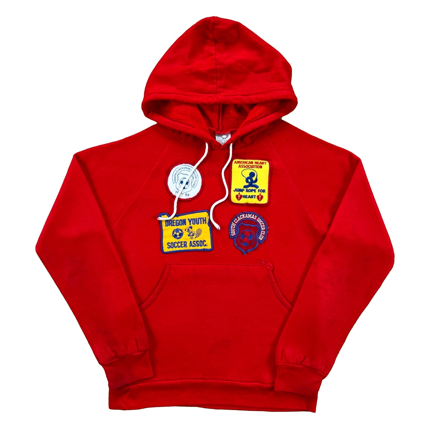 80s Soccer Patched Hoodie- XS