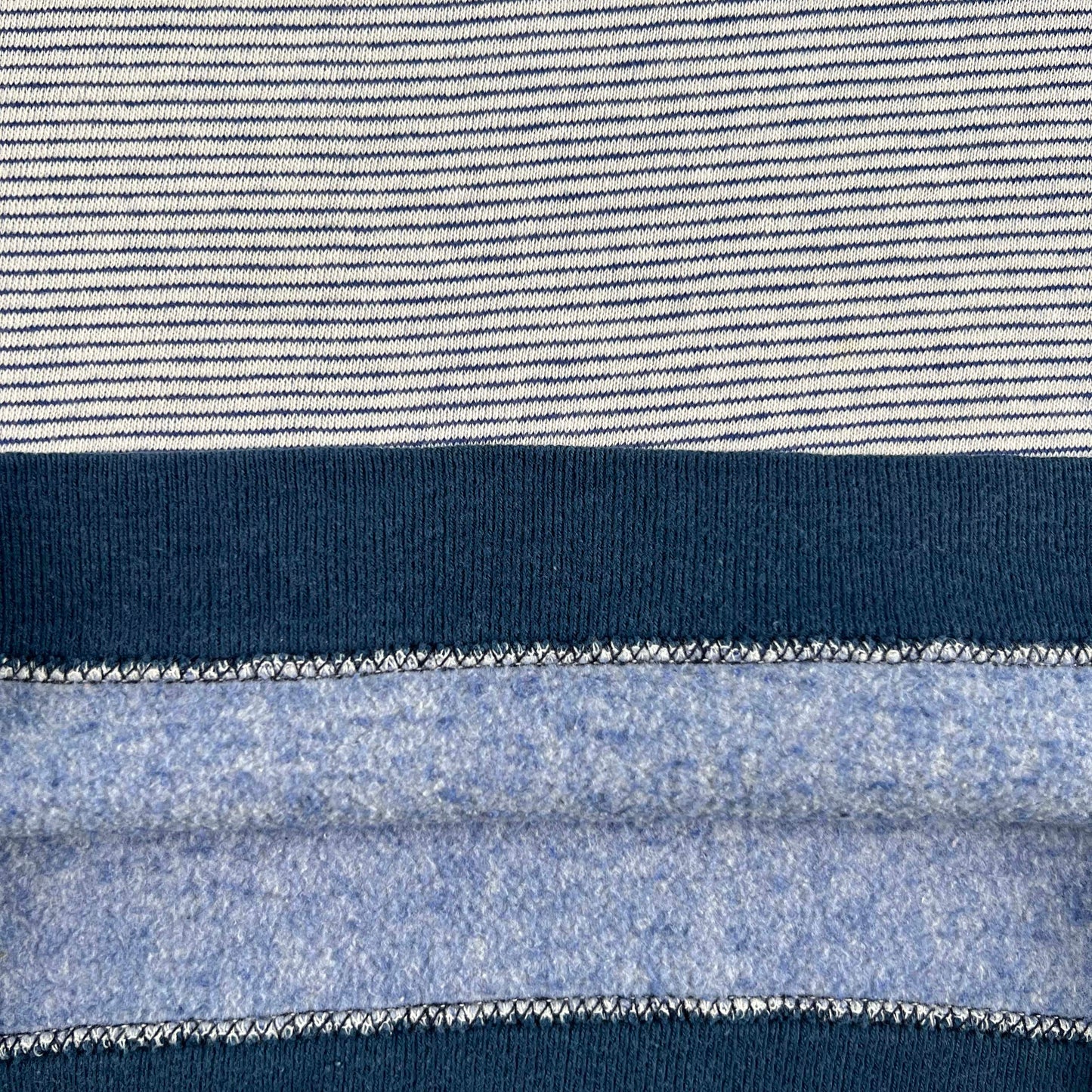 60s Parsons College Striped Short Sleeve Sweatshirt- L