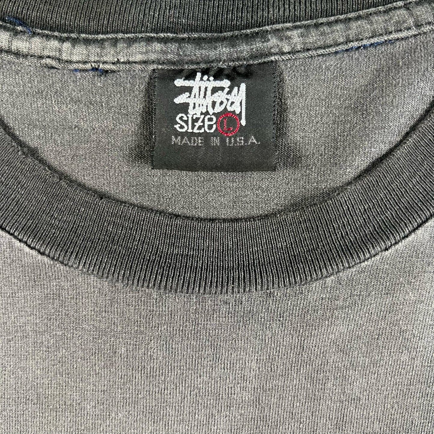 90s Sun Faded Black Stüssy Dragon Tee- XL