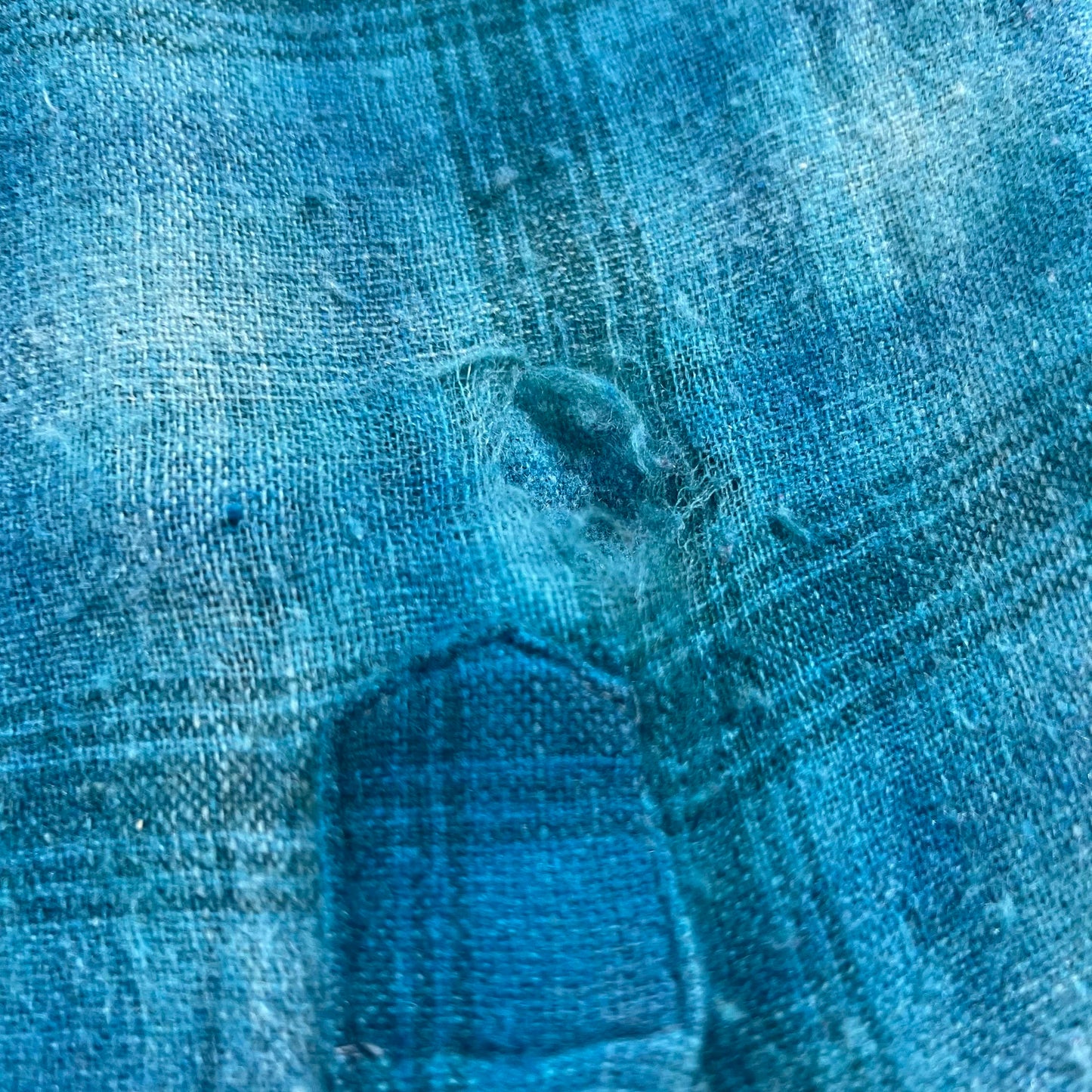 60s Blue Raspberry Loop Collar Board Shirt- S