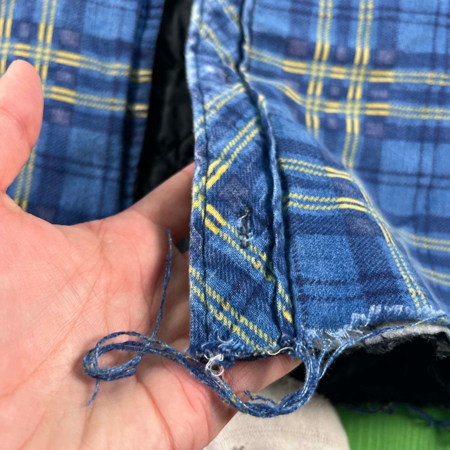 90s Saugatuck Quilted Flannel Vest- L