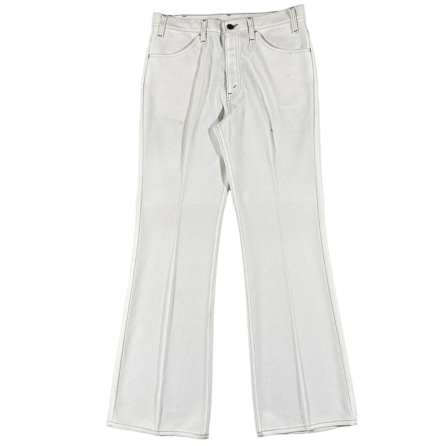 70s White Linen Levi's Flares- 34x32