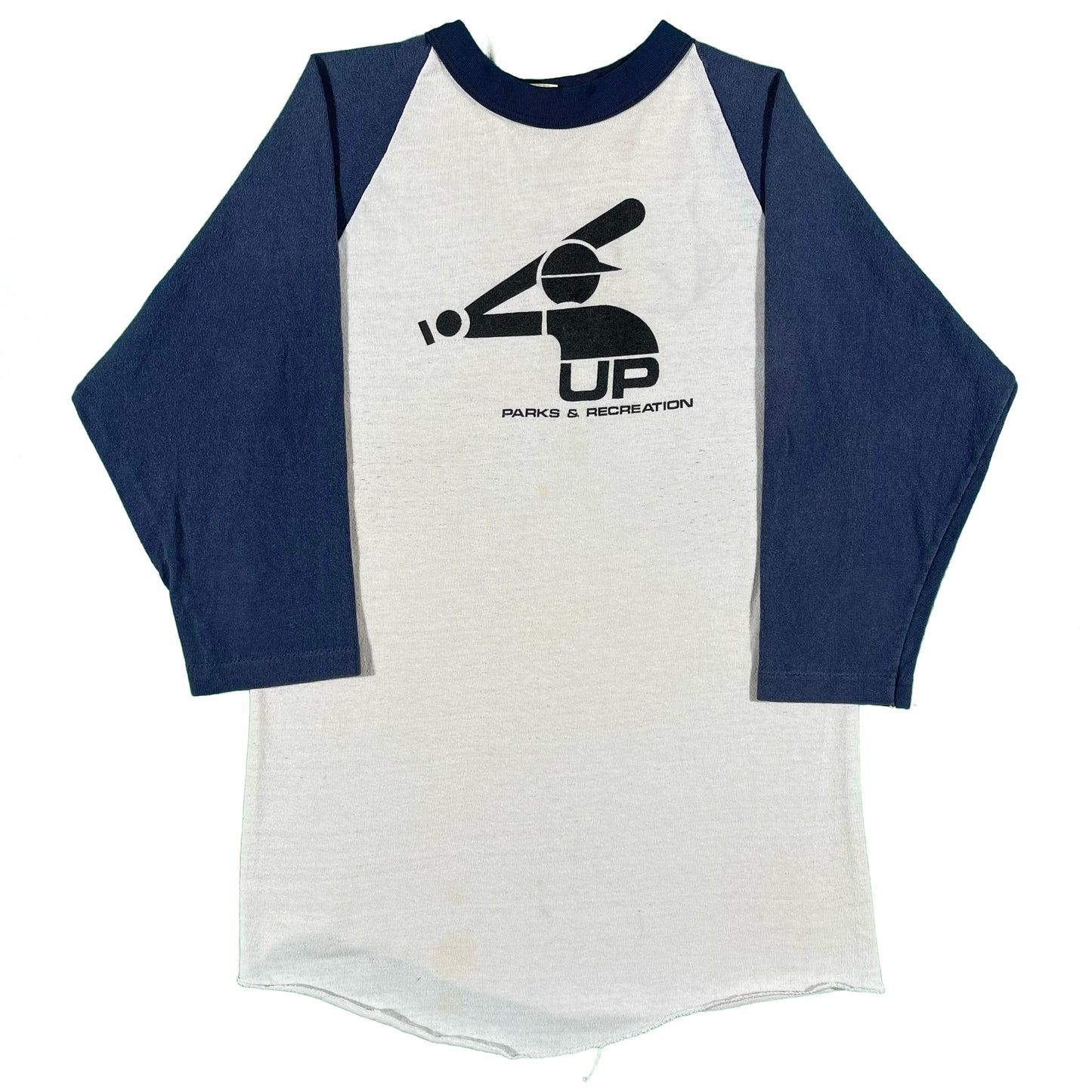 70s Russell Parks and Rec Baseball Tee- S
