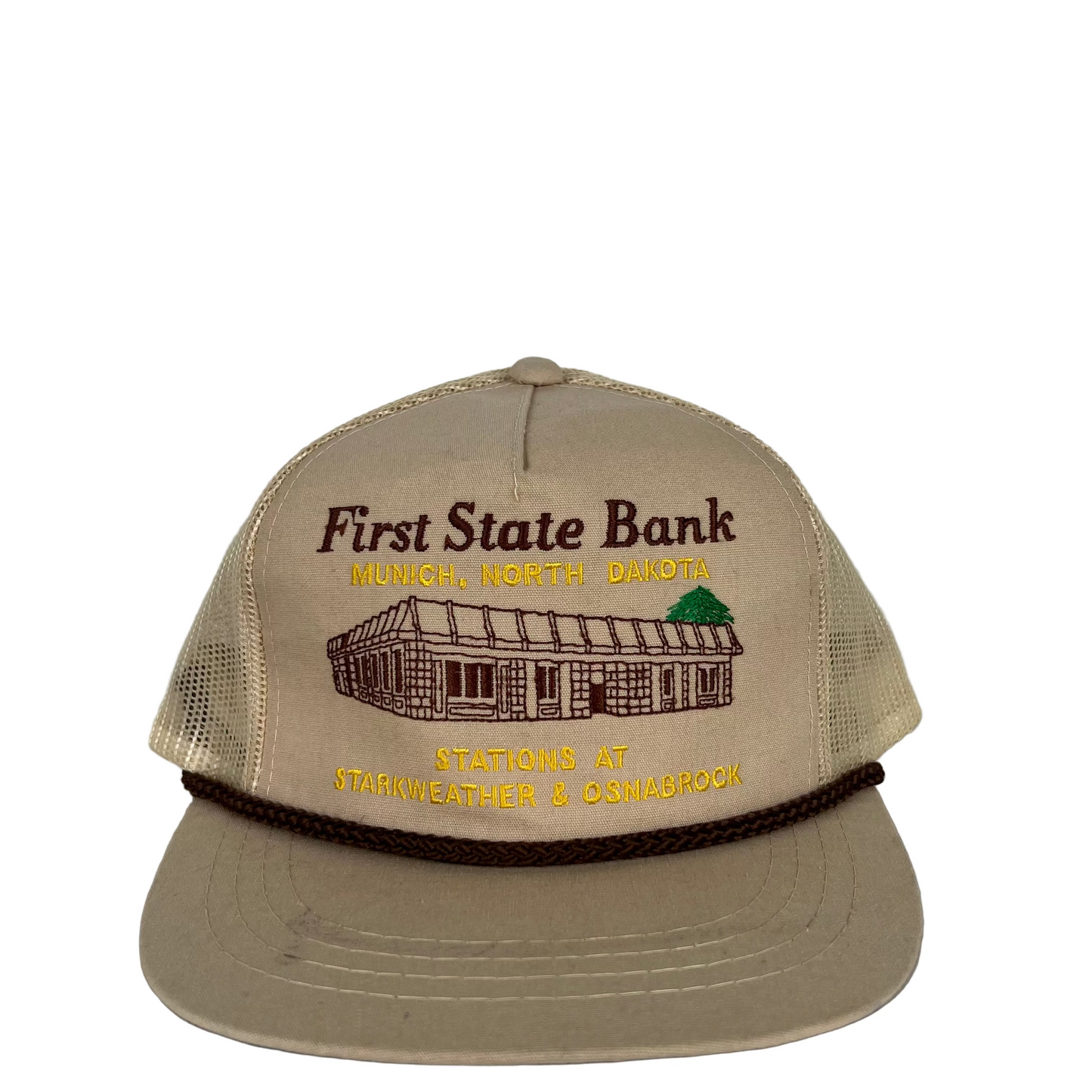 80s Munich North Dakota Bank Trucker Hat