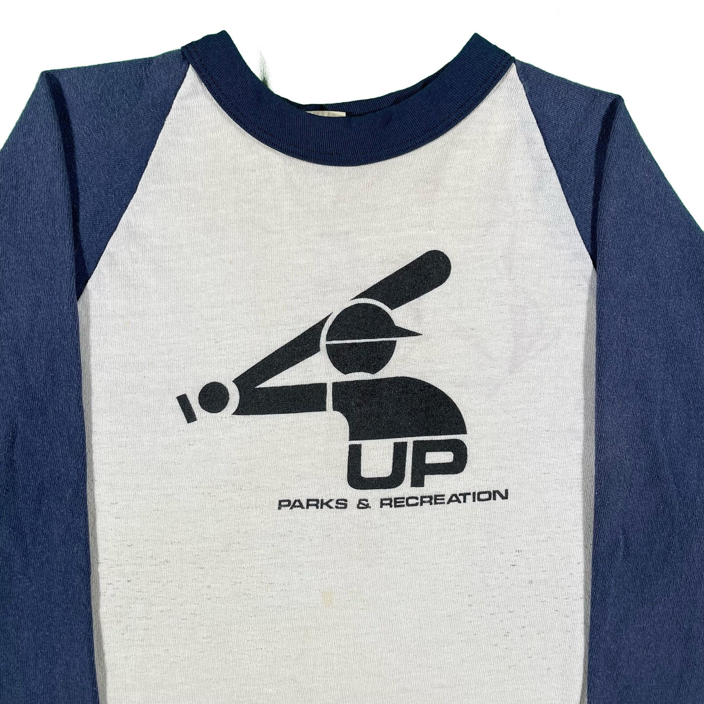 70s Russell Parks and Rec Baseball Tee- S