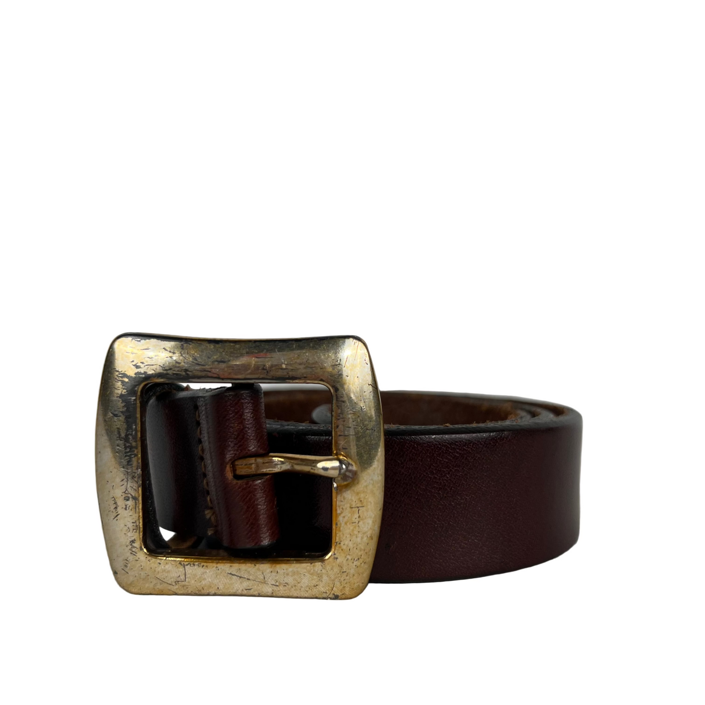 00s Eddie Bauer Brown Leather Belt- S