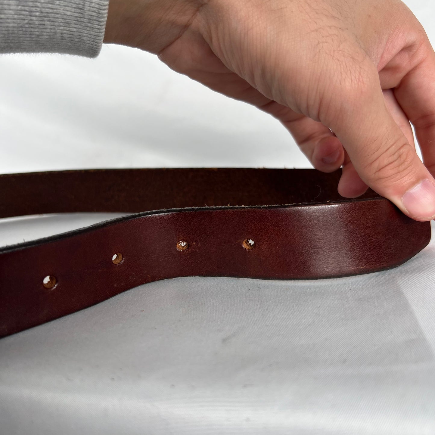 00s Eddie Bauer Brown Leather Belt- S