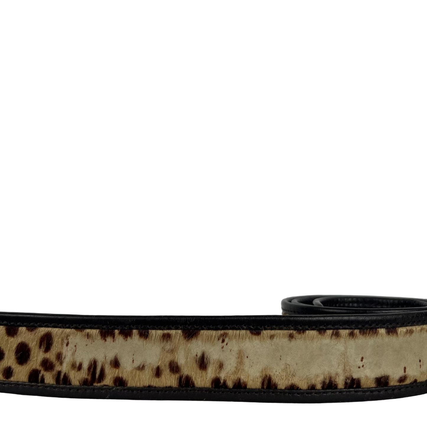 00s Distressed Cheetah Print Hair Leather Belt- M