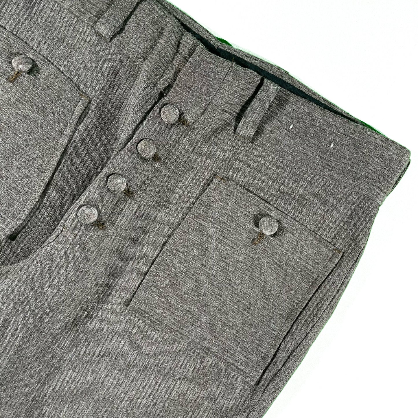 60s Homemade Textured Fatigue Flares- 33x29