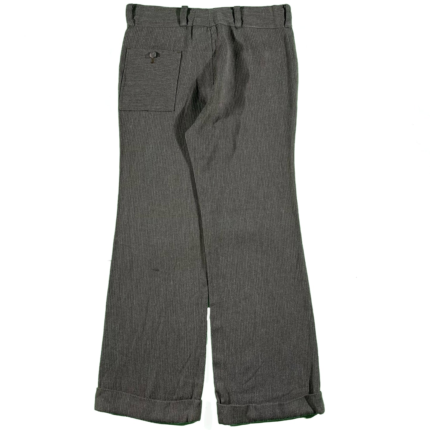 60s Homemade Textured Fatigue Flares- 33x29