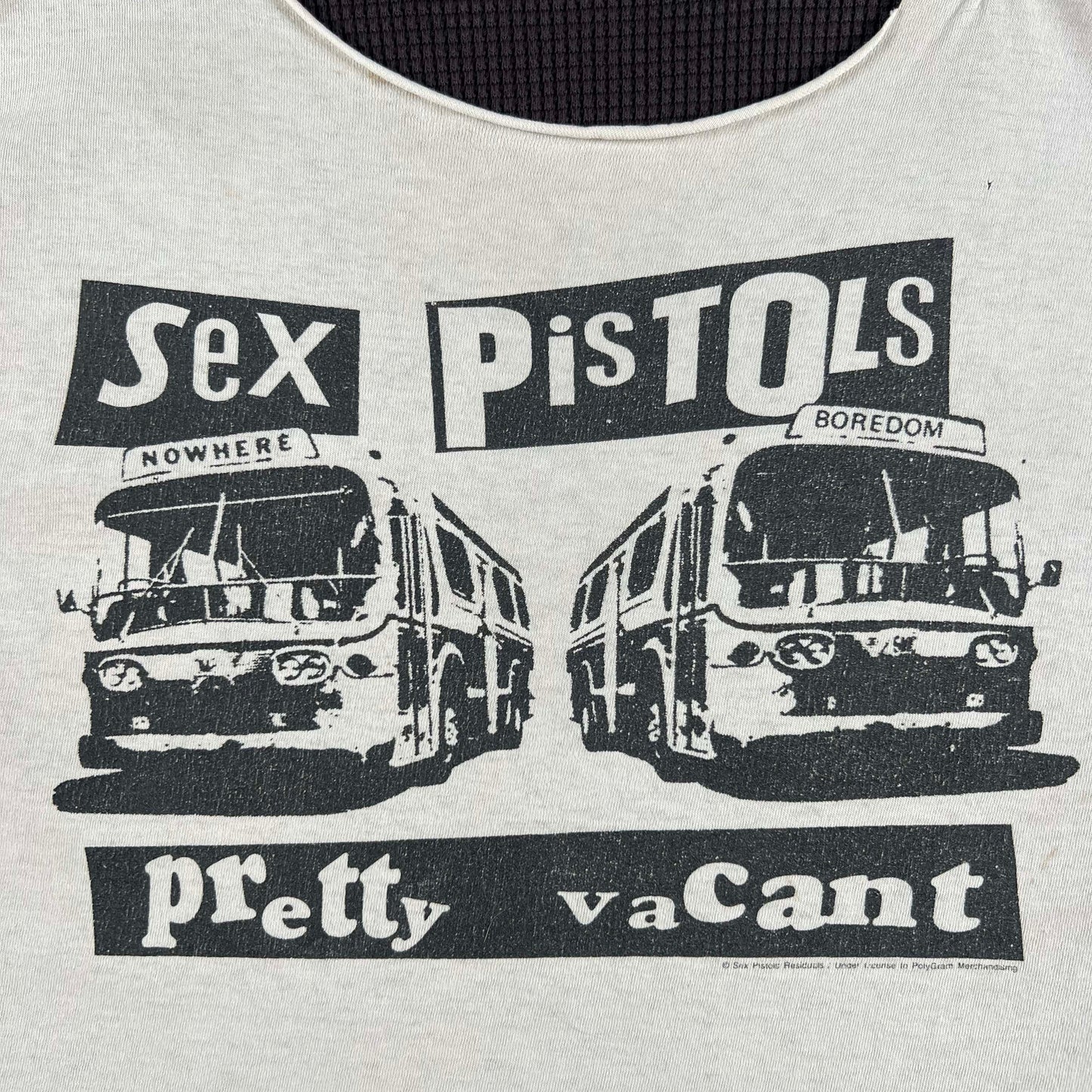 80s Sex Pistols Chop Tee & Waffle Knit Thermal- XL