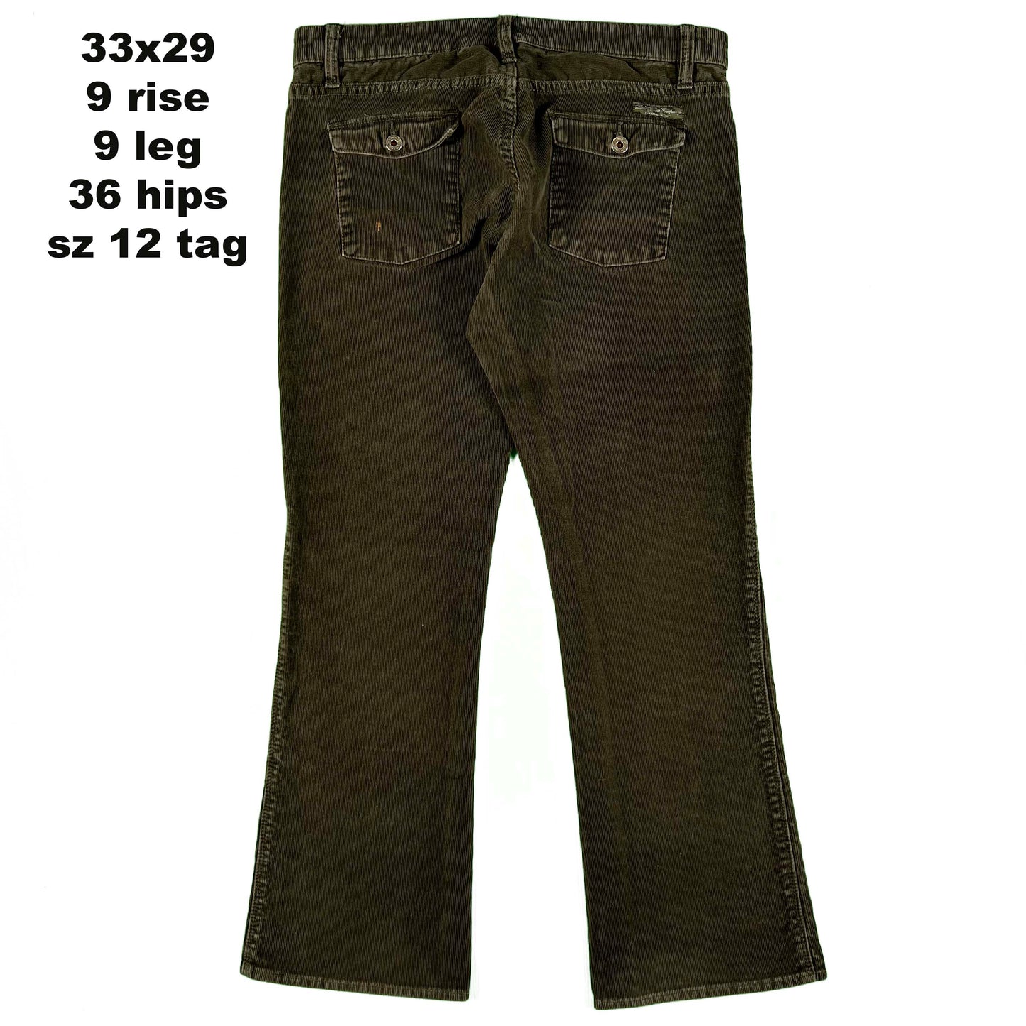 00s Polo Jeans Co Brown Flared Corduroy Pants- SELECT PAIR