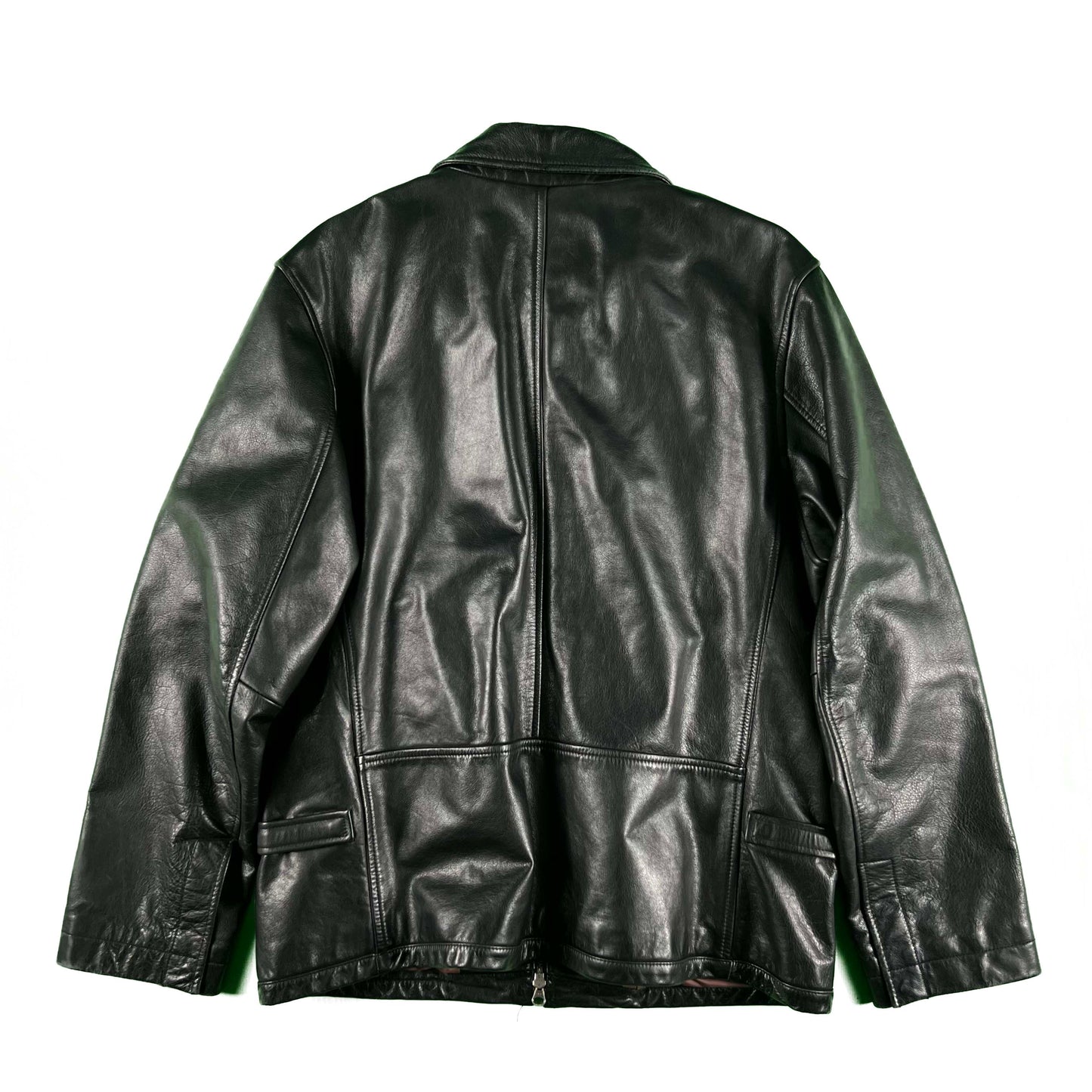 1999 Banana Republic Black Leather Jacket- L
