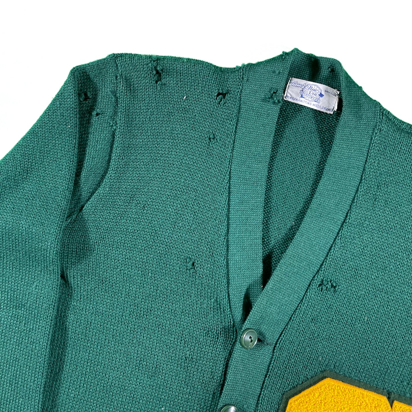 60s Letterman Wool Cardigan- M