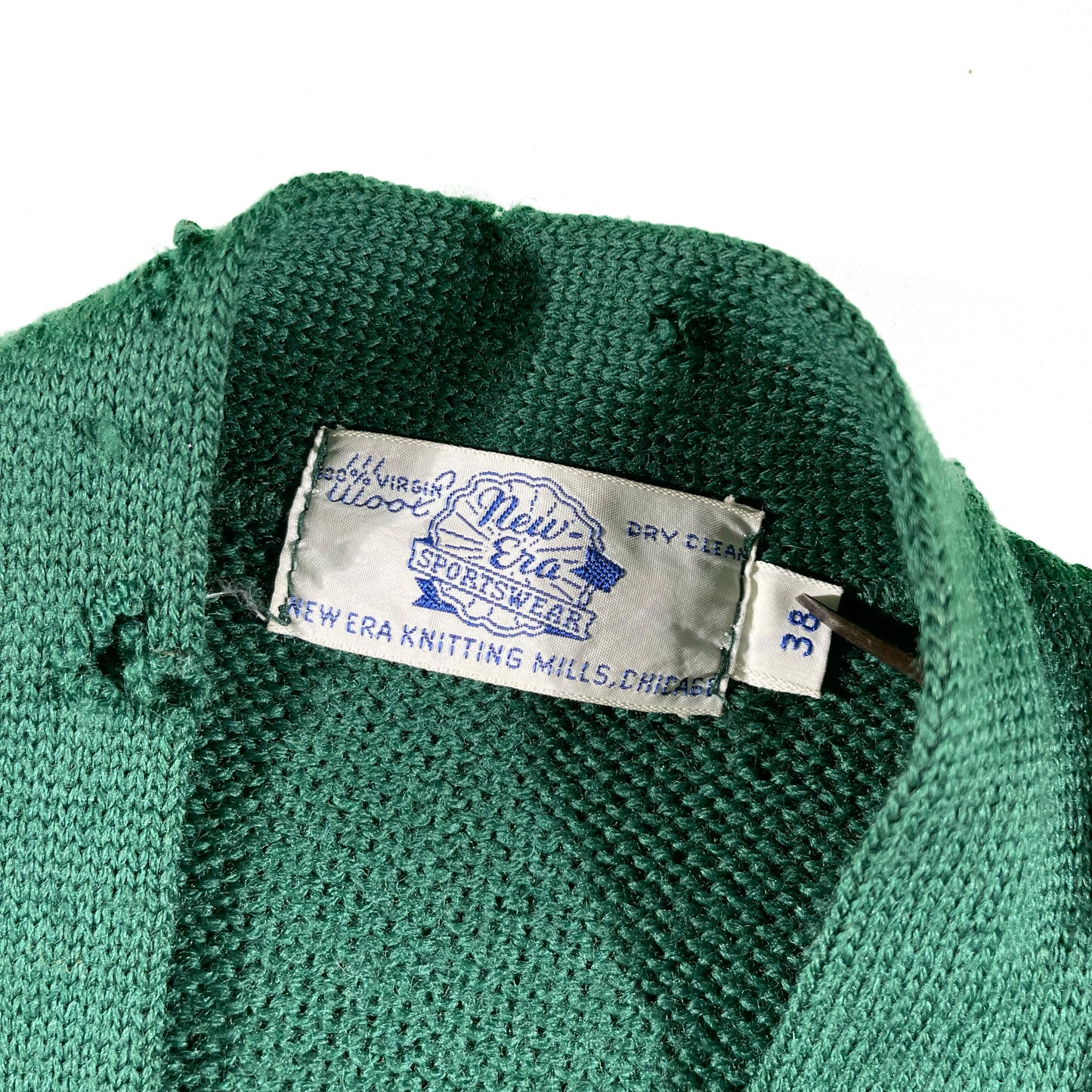 60s Letterman Wool Cardigan- M