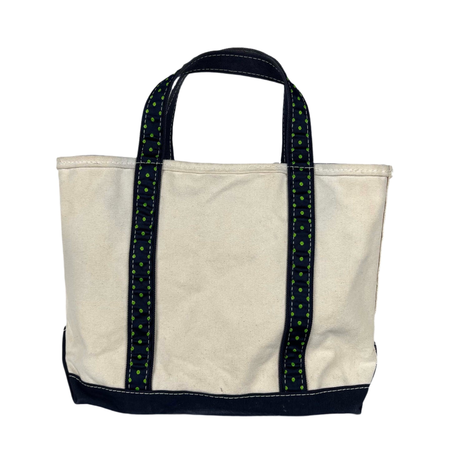 L.L. Bean Polka Dot z/u Canvas Boat and Tote Bag- Small