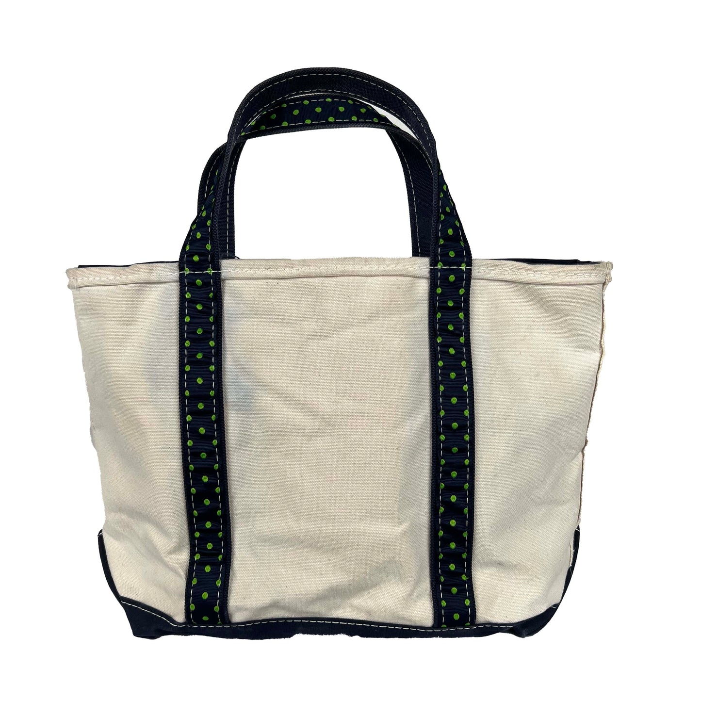 L.L. Bean Polka Dot z/u Canvas Boat and Tote Bag- Small