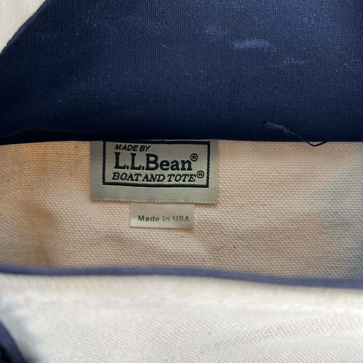 L.L. Bean Polka Dot z/u Canvas Boat and Tote Bag- Small