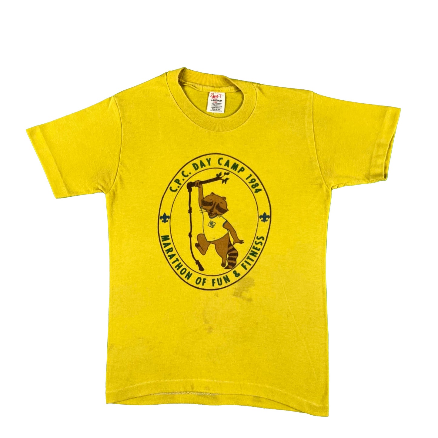 80s Cub Scouts Racoon Day Camp Tee- XS