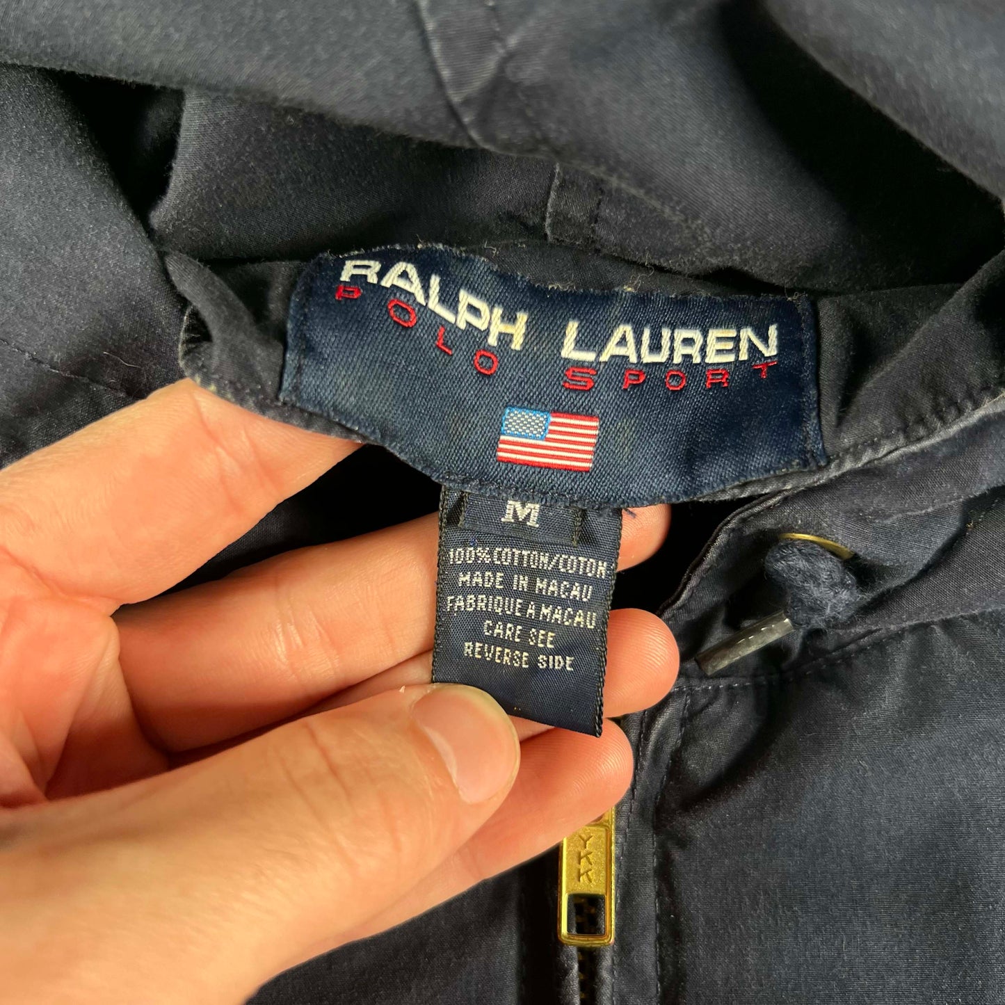 90s Ralph Lauren Polo Sport Hooded Cotton Jacket- M