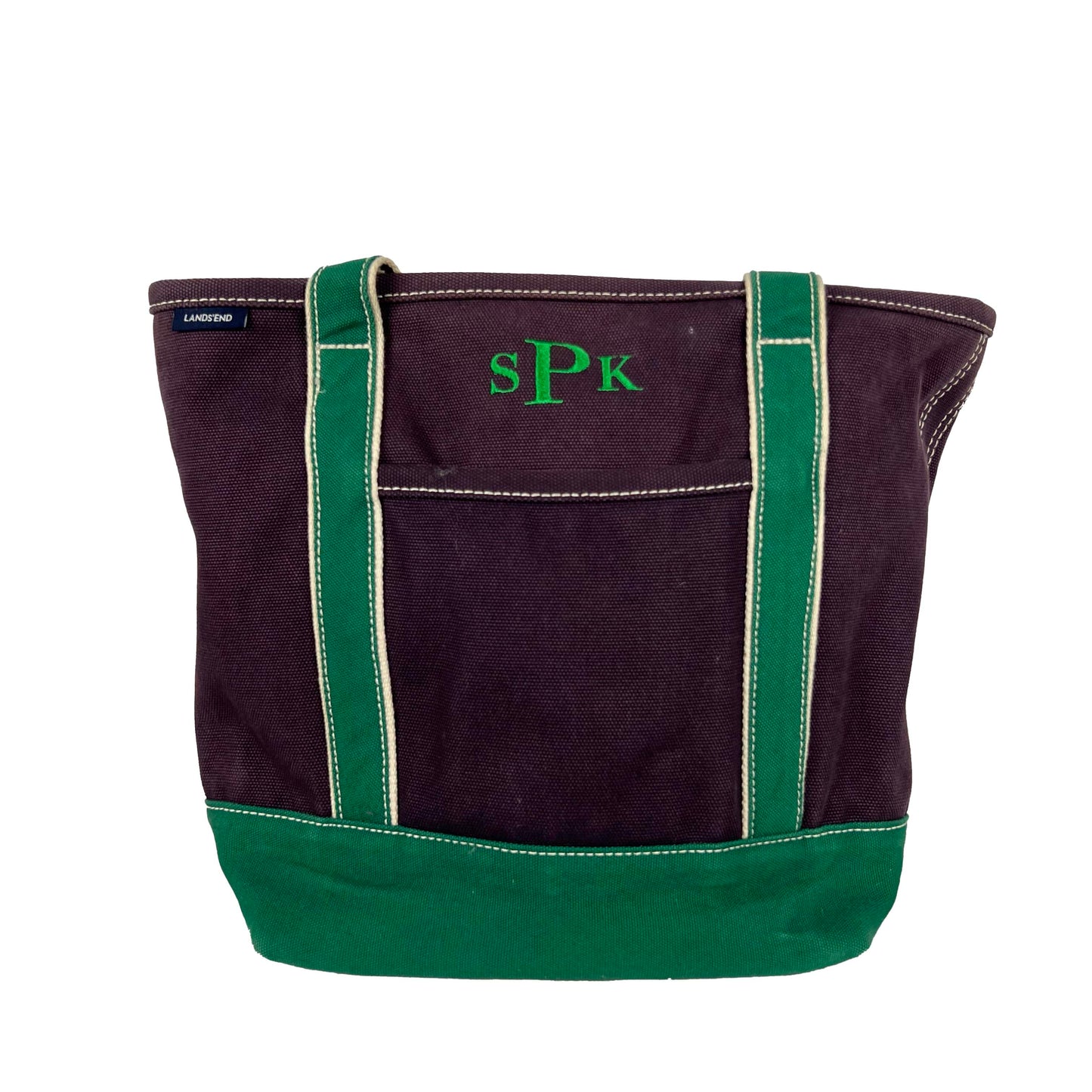 Lands' End Two Tone 'SPK' Canvas Tote Bag